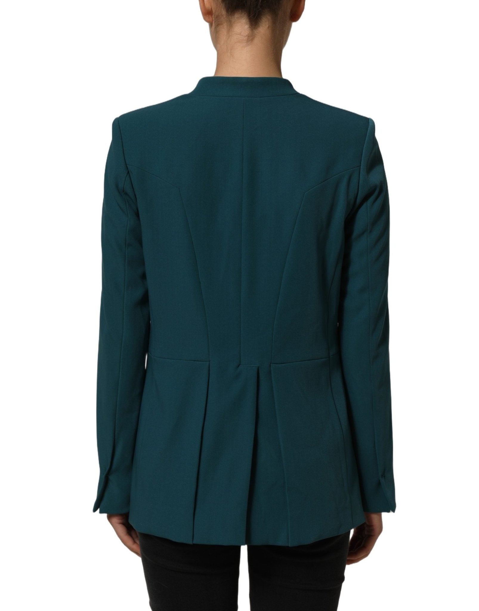 CO|TE Dark Green Beige Polyester Overcoat Women Blazer Jacket - RIMODA