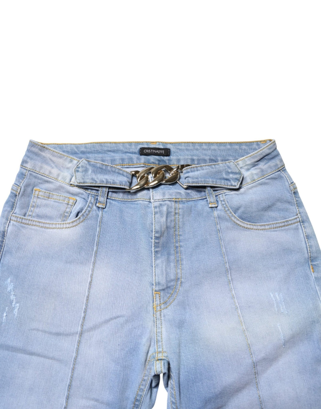 CRISTINAEFFE Light Blue Washed High Waist Bootcut Denim Jeans - RIMODA