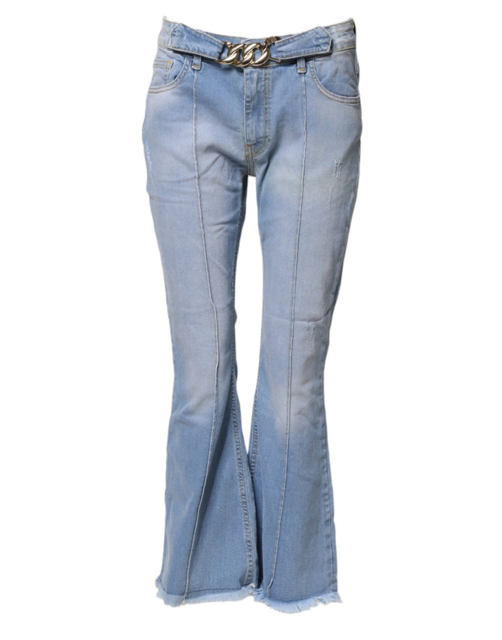 CRISTINAEFFE Light Blue Washed High Waist Bootcut Denim Jeans - RIMODA