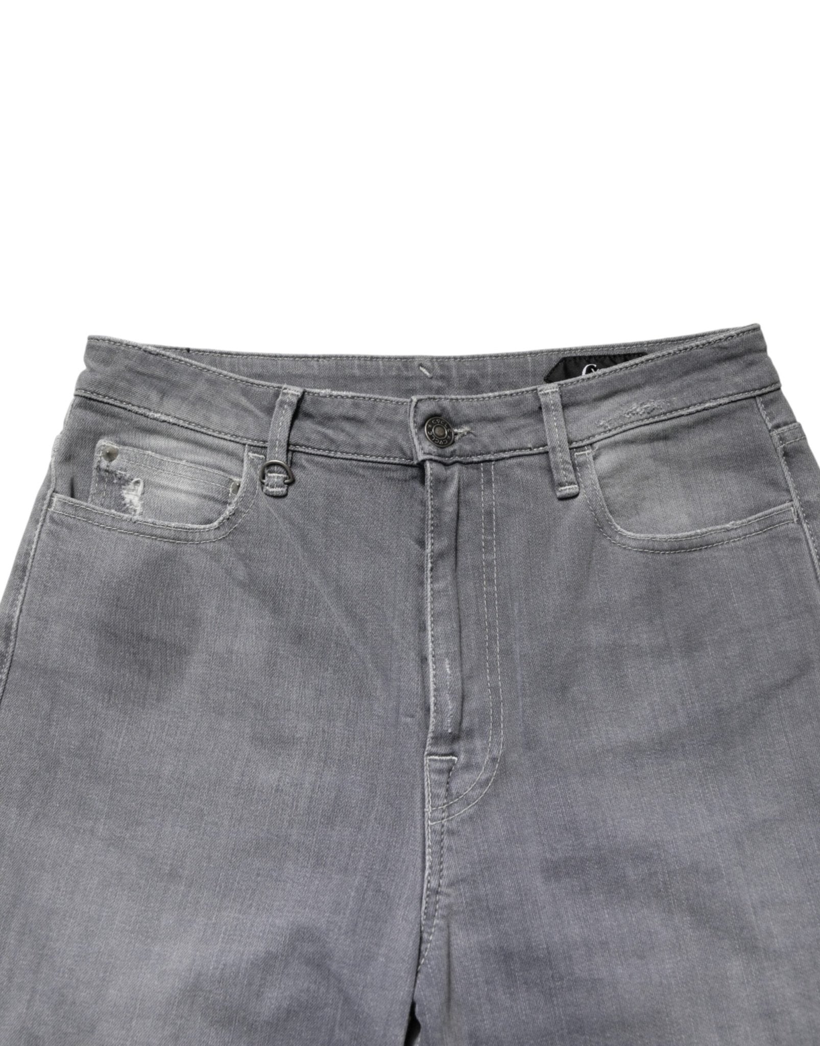 CYCLE Gray Tattered Mid Waist Men Straight Denim Trouser Jeans - RIMODA