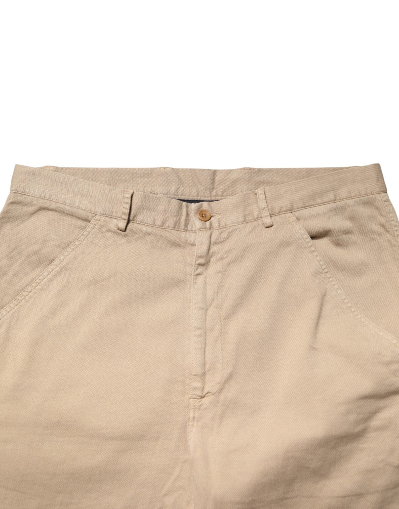 Daniele Alessandrini Beige Cotton Skinny Chino Trouser Pants - RIMODA