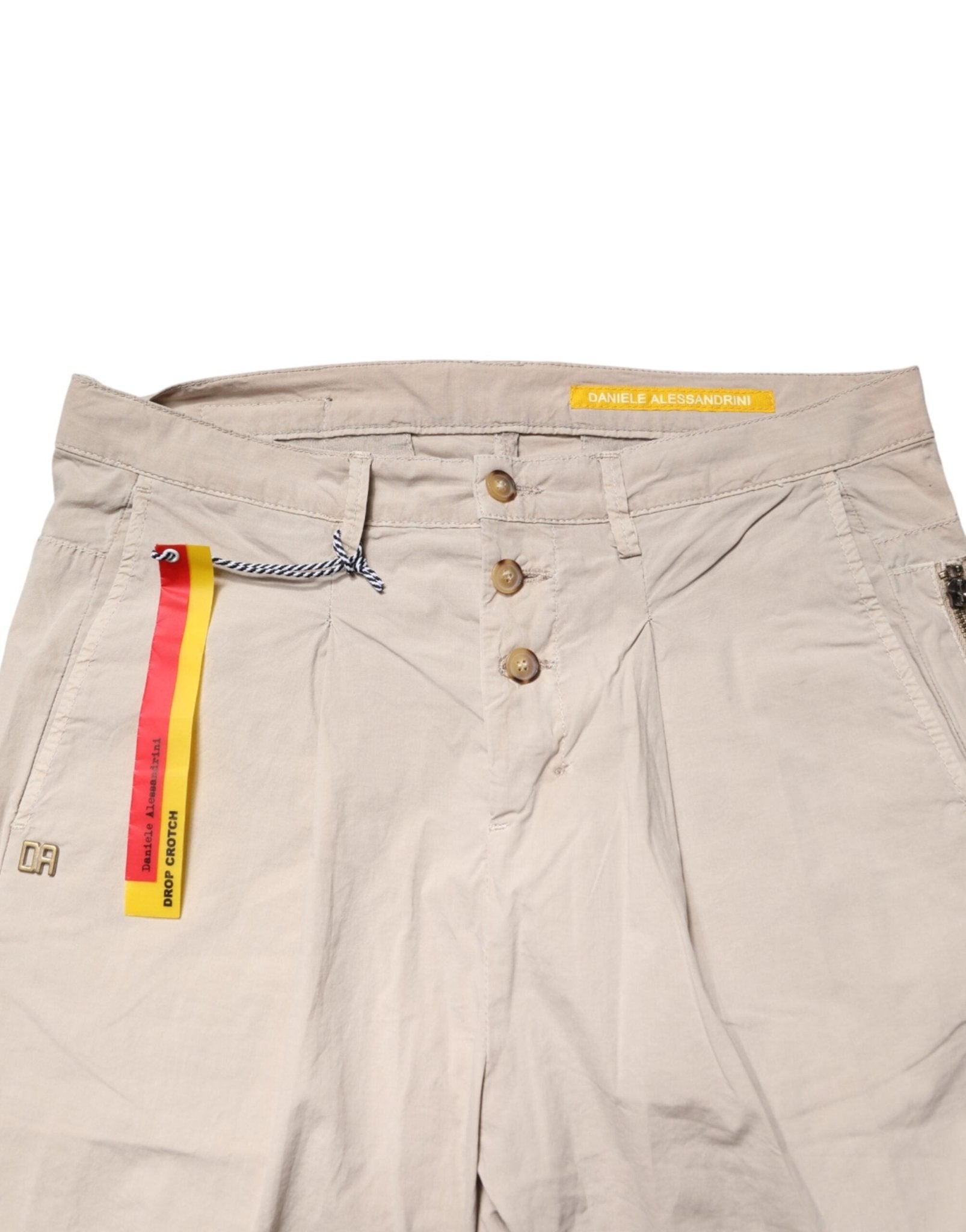 Daniele Alessandrini Beige Cotton Stretch Slim Fit Denim Jeans - RIMODA