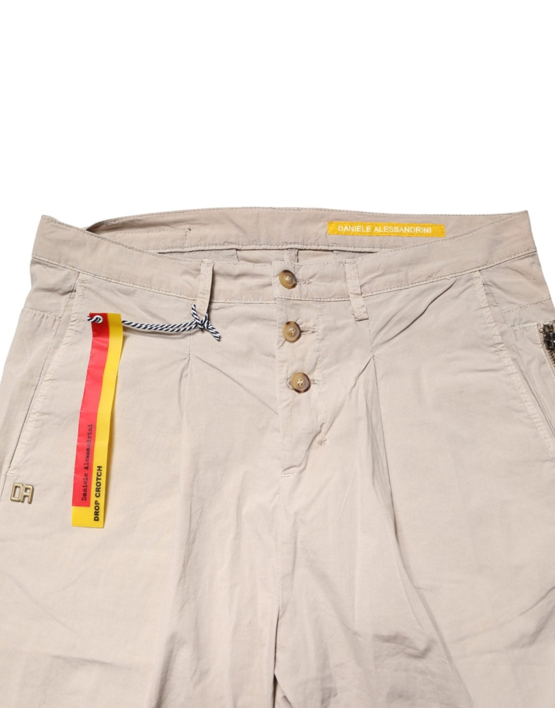 Daniele Alessandrini Beige Cotton Stretch Slim Fit Denim Jeans - RIMODA