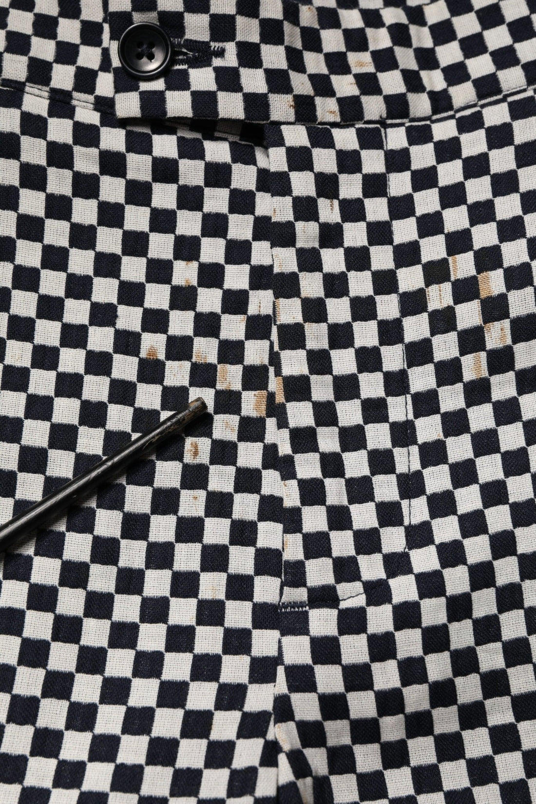 Daniele Alessandrini Black White Checkered Men Cropped Pants - RIMODA
