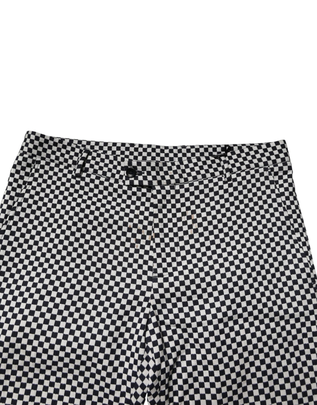 Daniele Alessandrini Black White Checkered Men Cropped Pants - RIMODA