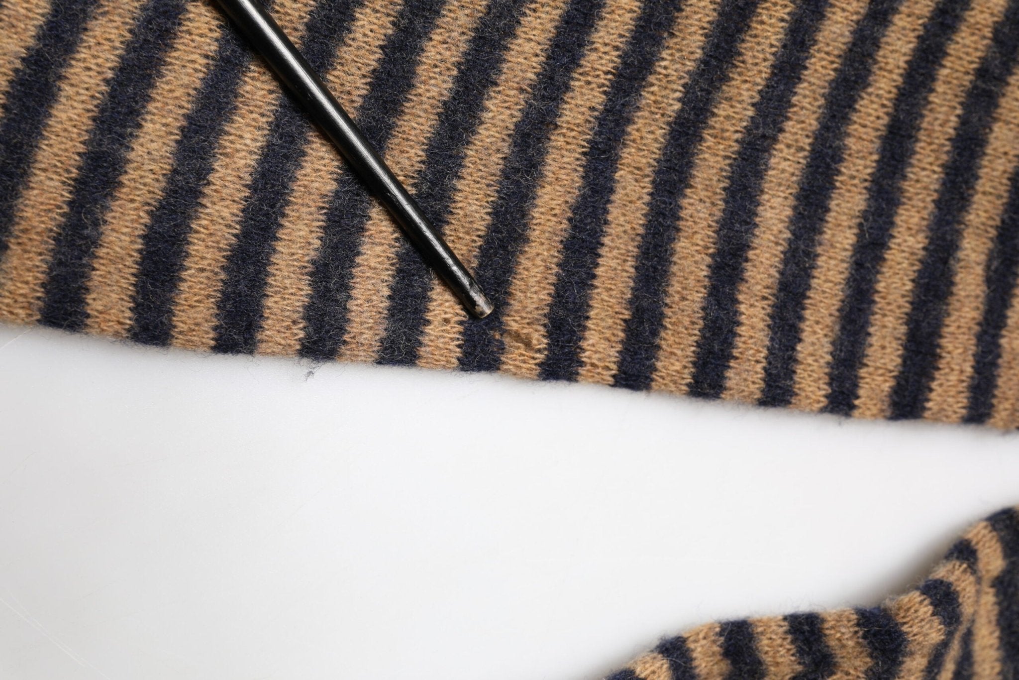 Daniele Alessandrini Brown Black Stripes Wool Crew Neck Pullover Sweater - RIMODA