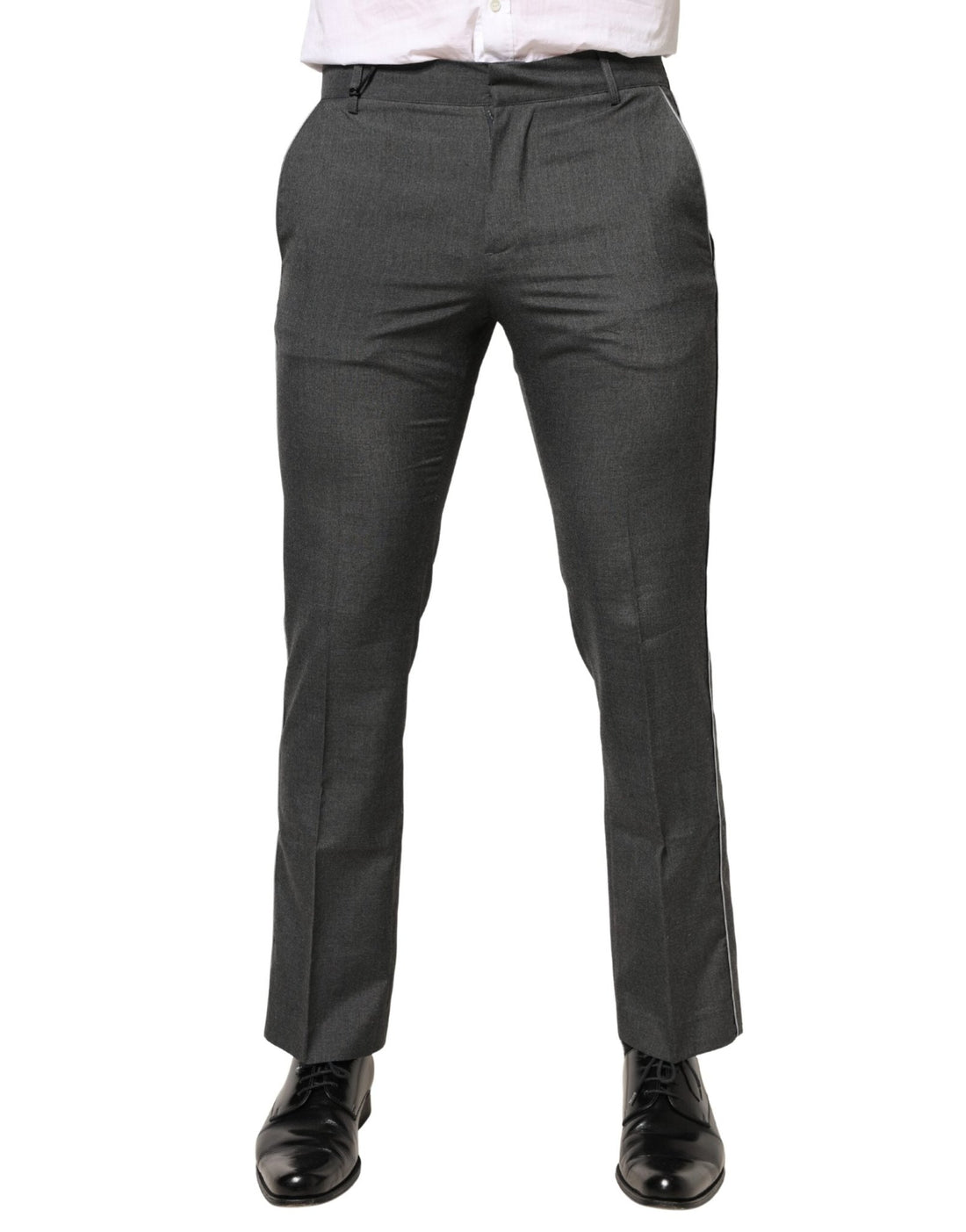 Daniele Alessandrini Gray Polyester Formal Dress Trouser Pants - RIMODA