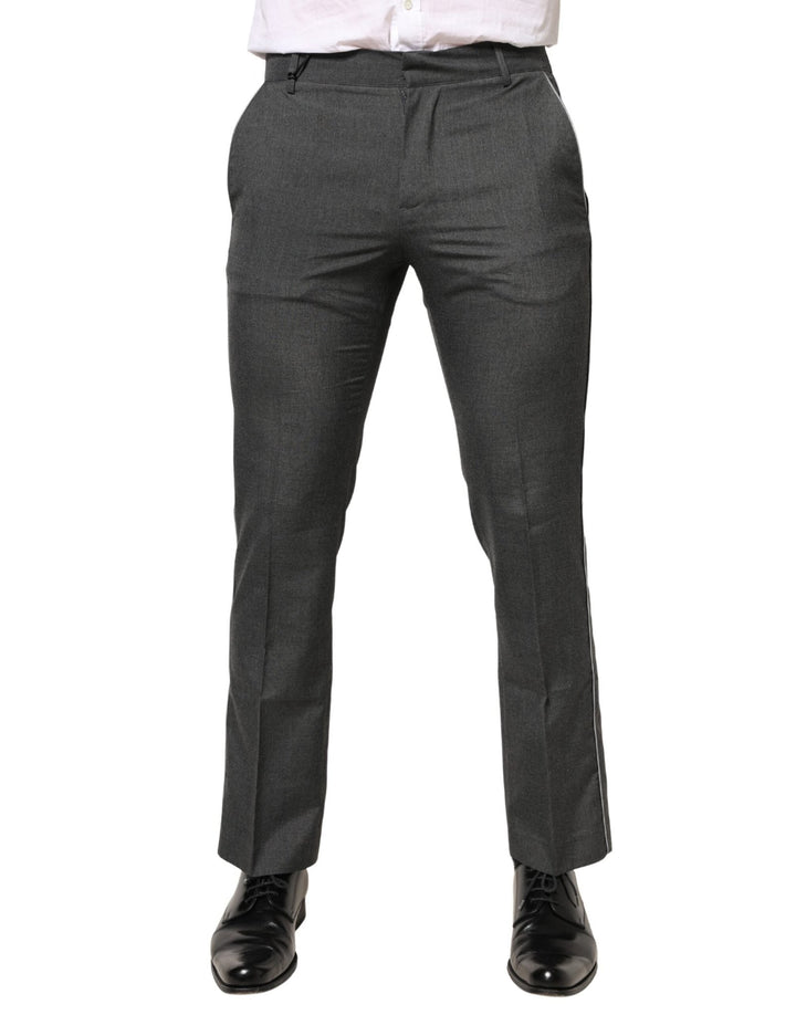 Daniele Alessandrini Gray Polyester Formal Dress Trouser Pants - RIMODA