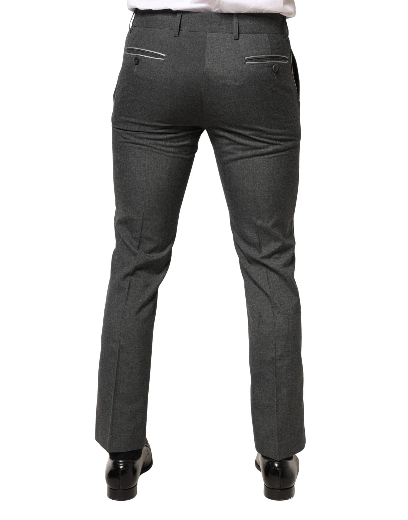 Daniele Alessandrini Gray Polyester Formal Dress Trouser Pants - RIMODA