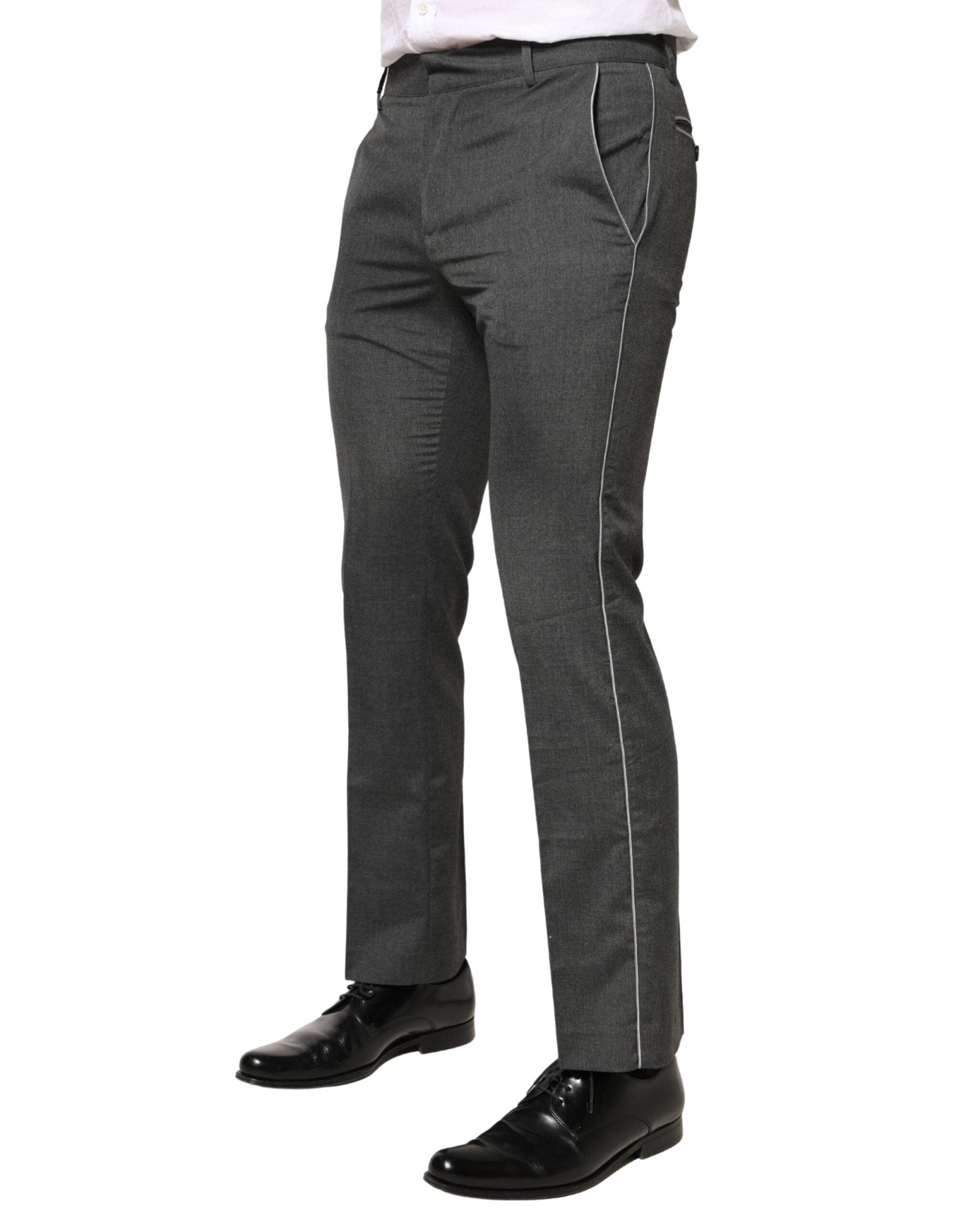 Daniele Alessandrini Gray Polyester Formal Dress Trouser Pants - RIMODA