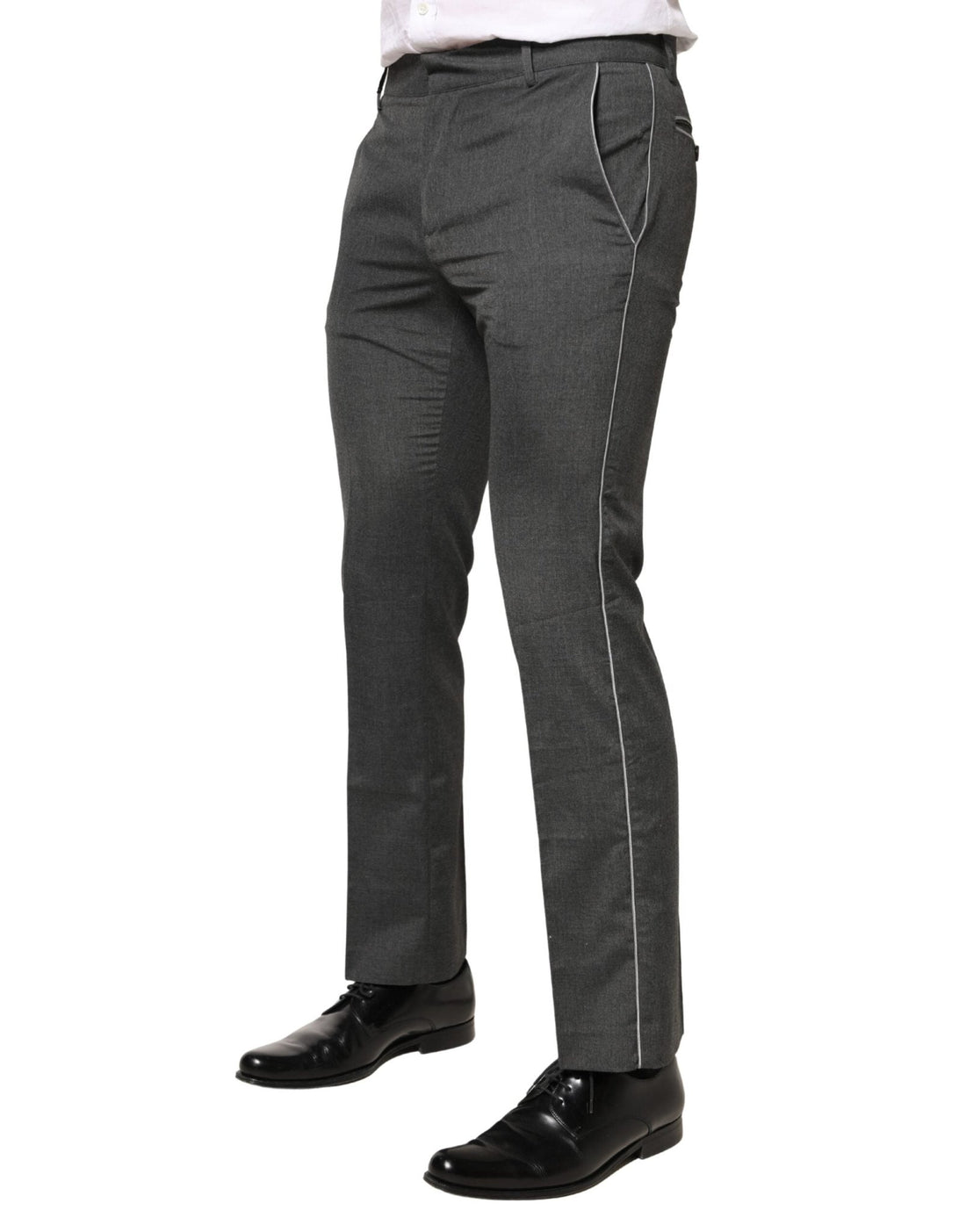 Daniele Alessandrini Gray Polyester Formal Dress Trouser Pants - RIMODA