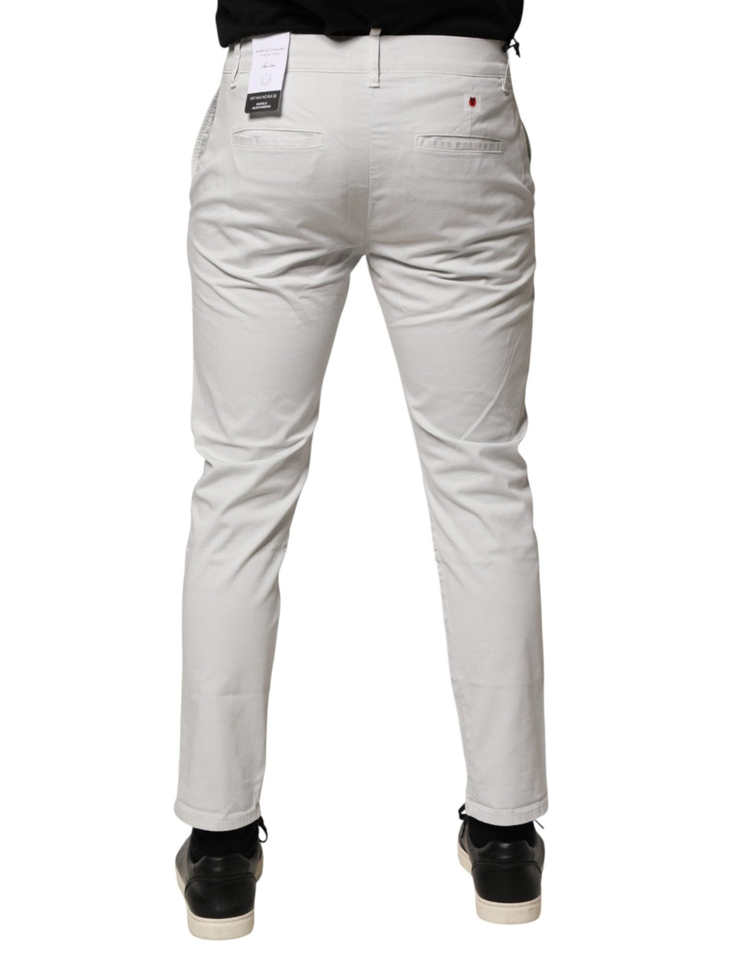 Daniele Alessandrini White Cotton Mid Waist Skinny Men Denim Jeans - RIMODA
