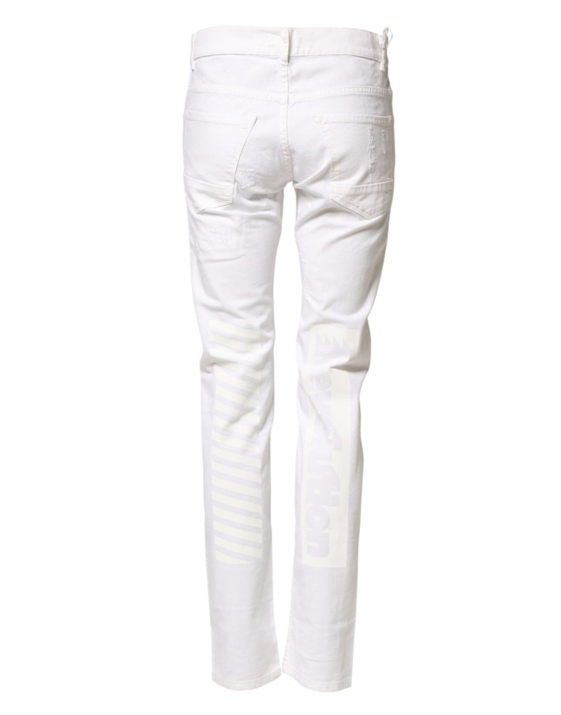 Daniele Alessandrini White Cotton Stretch Skinny Denim Jeans - RIMODA