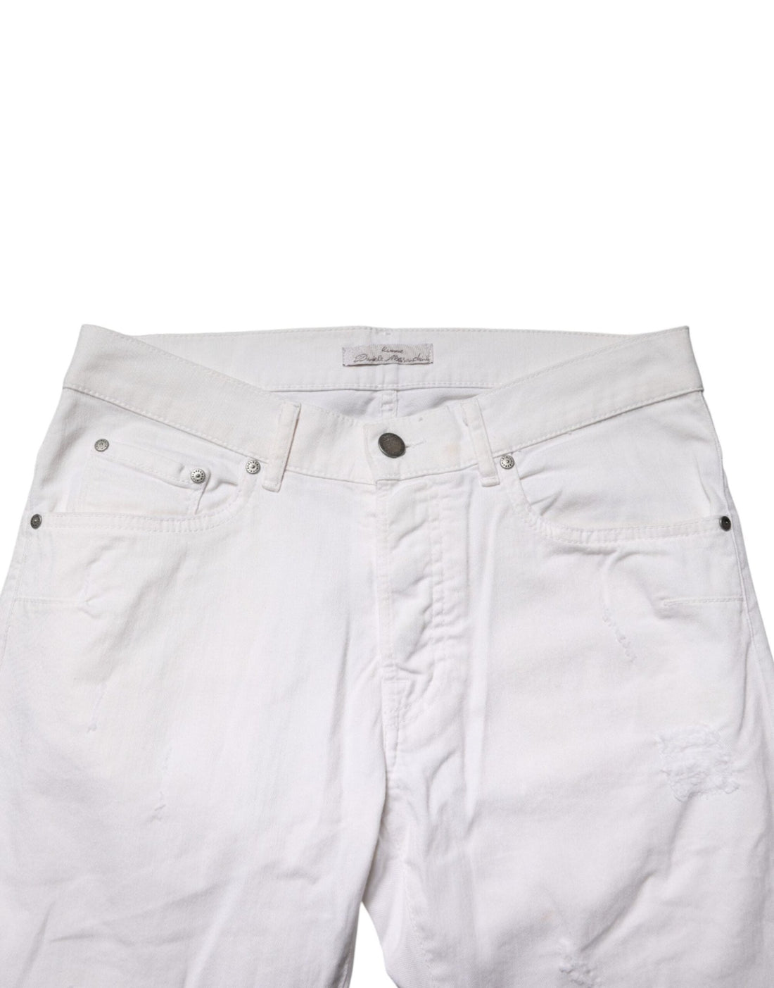 Daniele Alessandrini White Cotton Stretch Skinny Denim Jeans - RIMODA