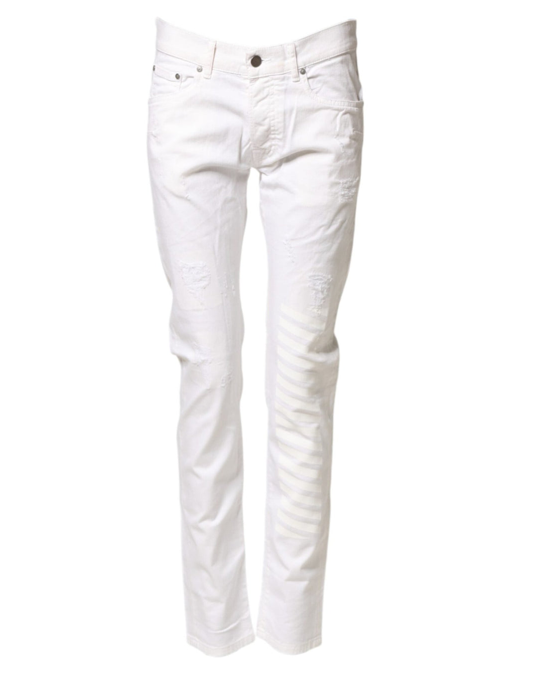 Daniele Alessandrini White Cotton Stretch Skinny Denim Jeans - RIMODA