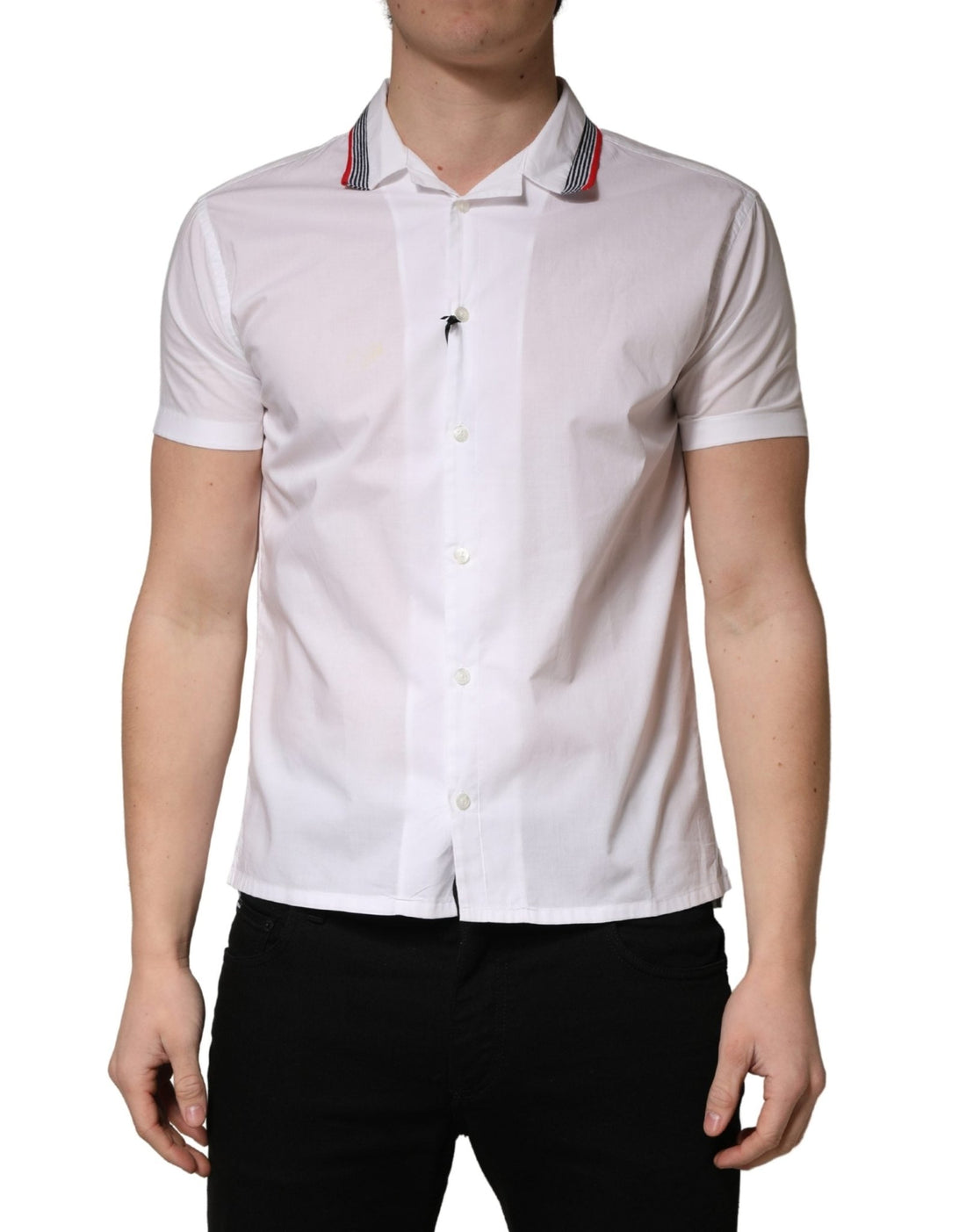 Daniele Alessandrini White Short Sleeves Button Down Shirt - RIMODA