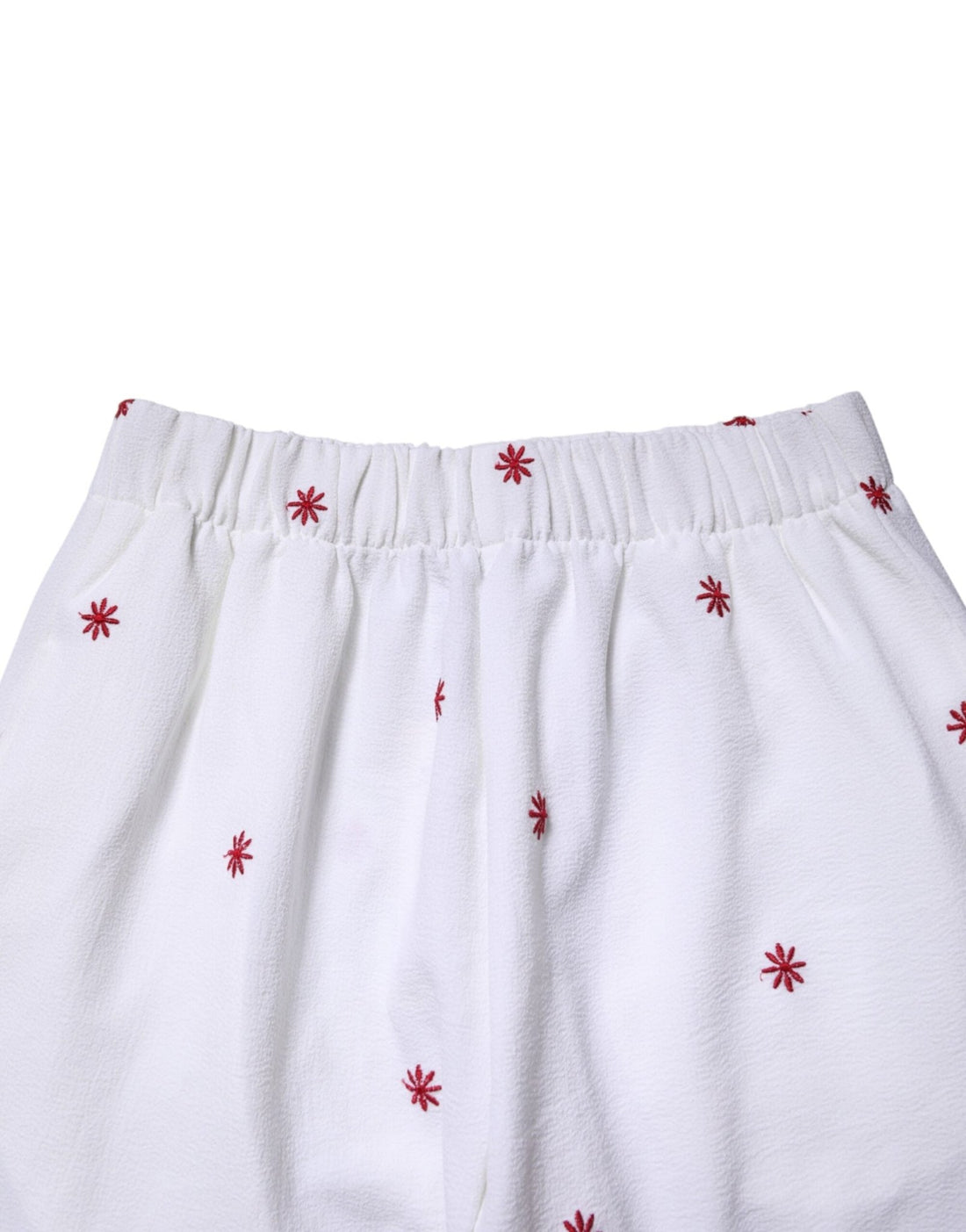 Department 5 White Floral Tapered High Waist Cropped Pants - RIMODA