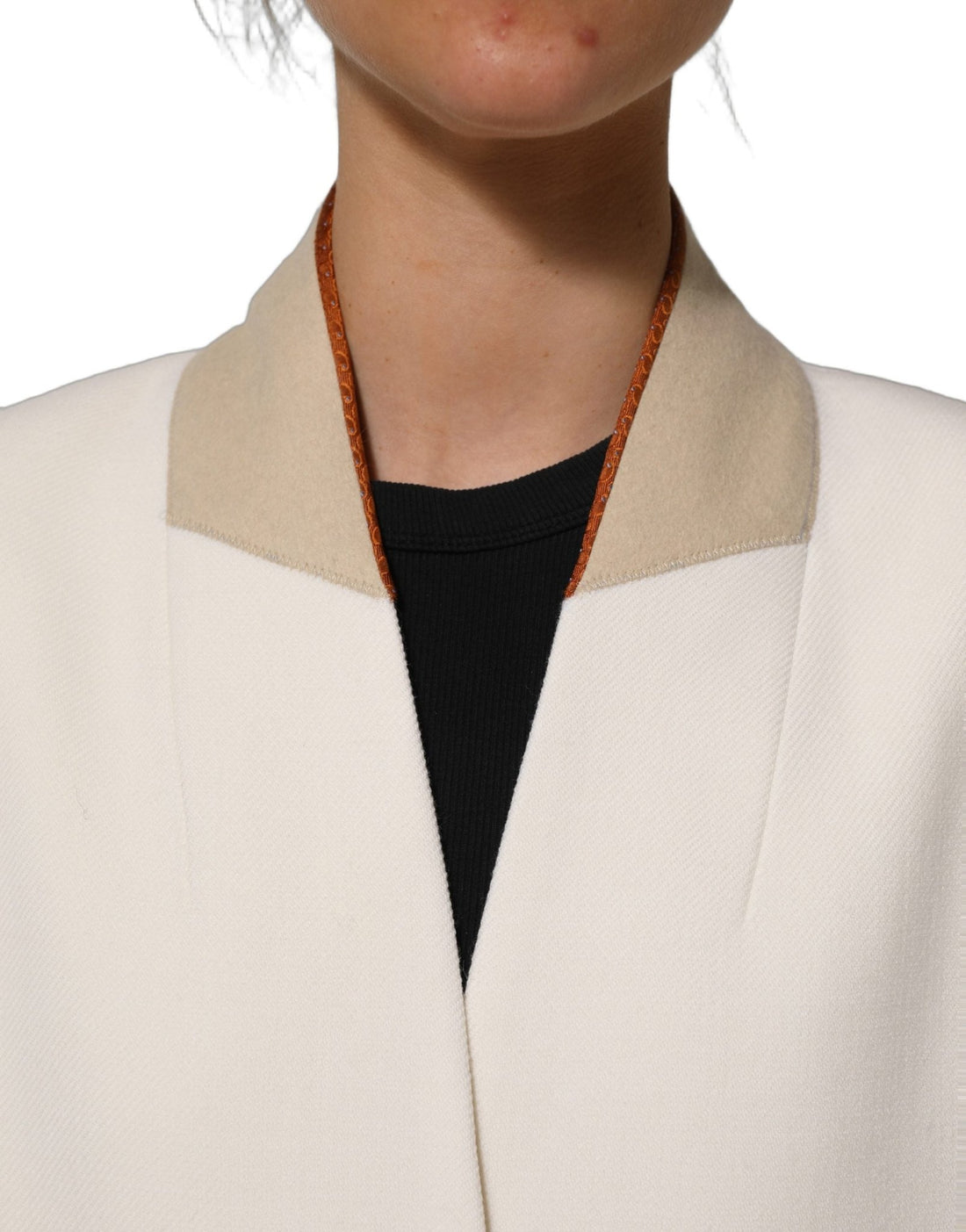 Di Stavnitser Antwerp White Wool Long Trench Coat Jacket - RIMODA