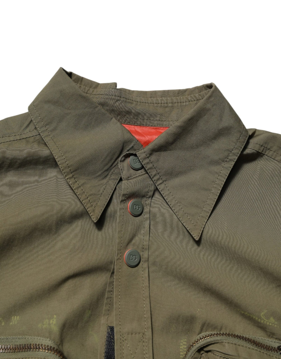 Dolce & Gabbana Army Green Button Down Long Sleeves Shirt - RIMODA
