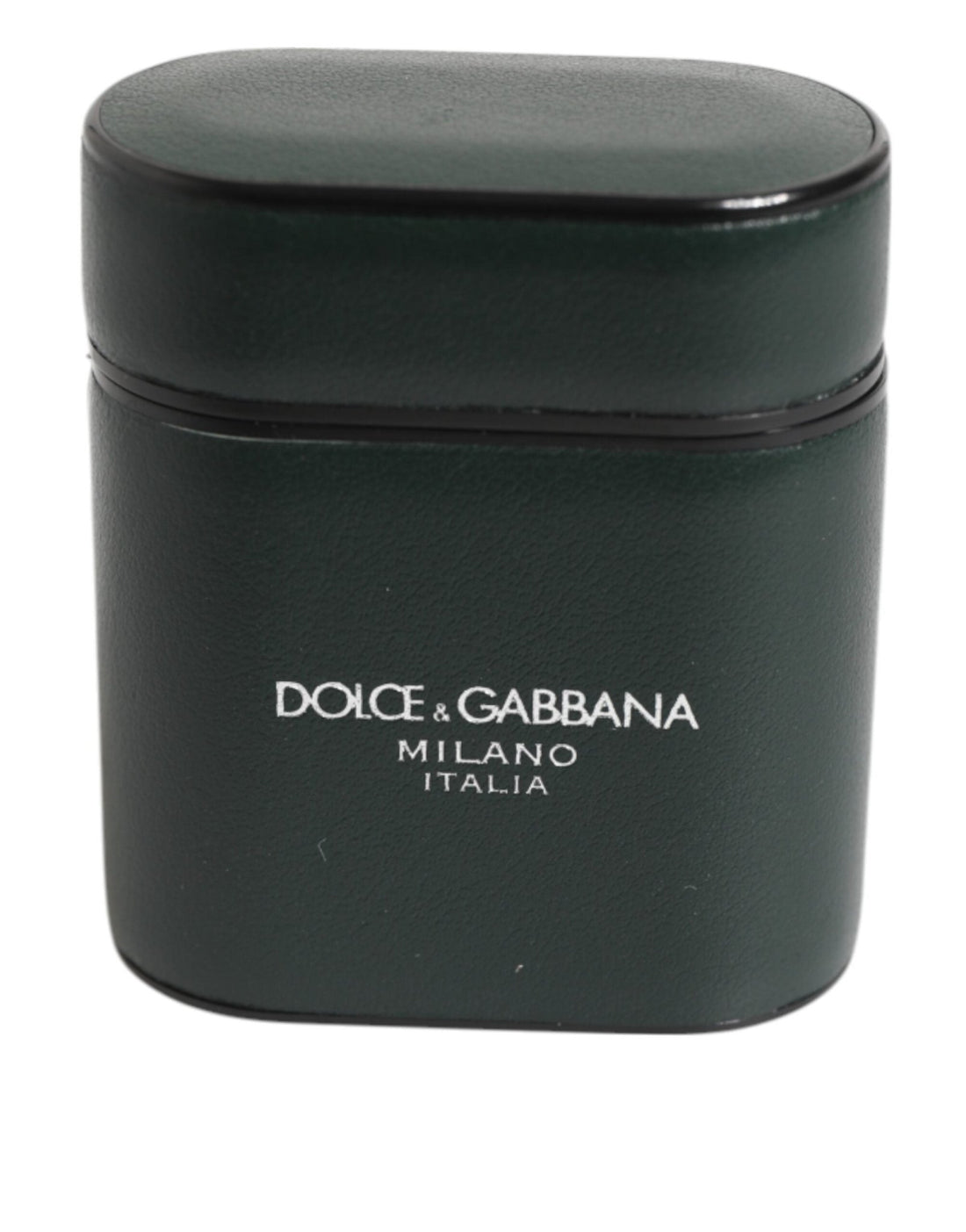 Dolce & Gabbana Army Green Calfskin Leather Logo Flip Holder Airpods Case - RIMODA