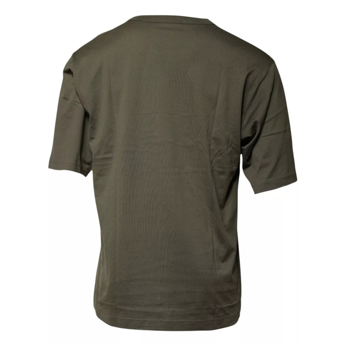 Dolce & Gabbana Army Green DG Love Cotton Crew Neck T-shirt - RIMODA