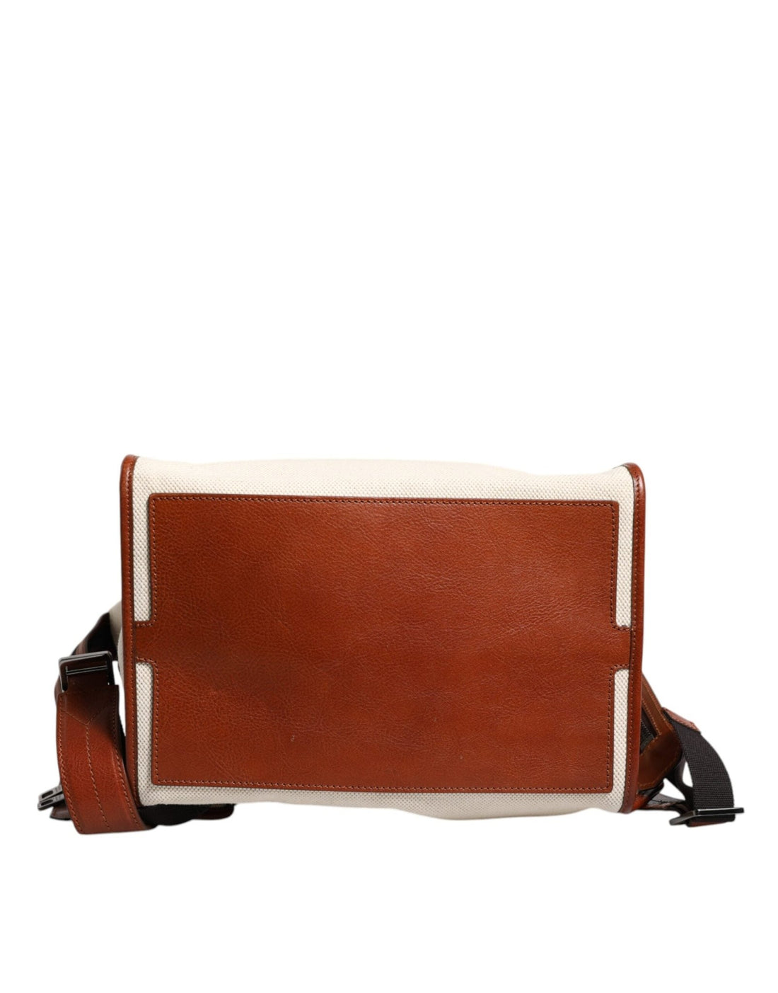 Dolce & Gabbana Beige Brown Canvas Leather EDGE Travel Men Back Pack Bag - RIMODA