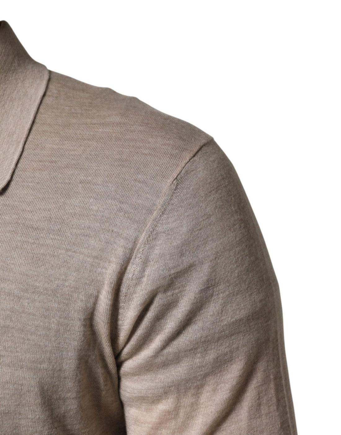 Dolce & Gabbana Beige Cashmere Collared PoloPullover Sweater - RIMODA