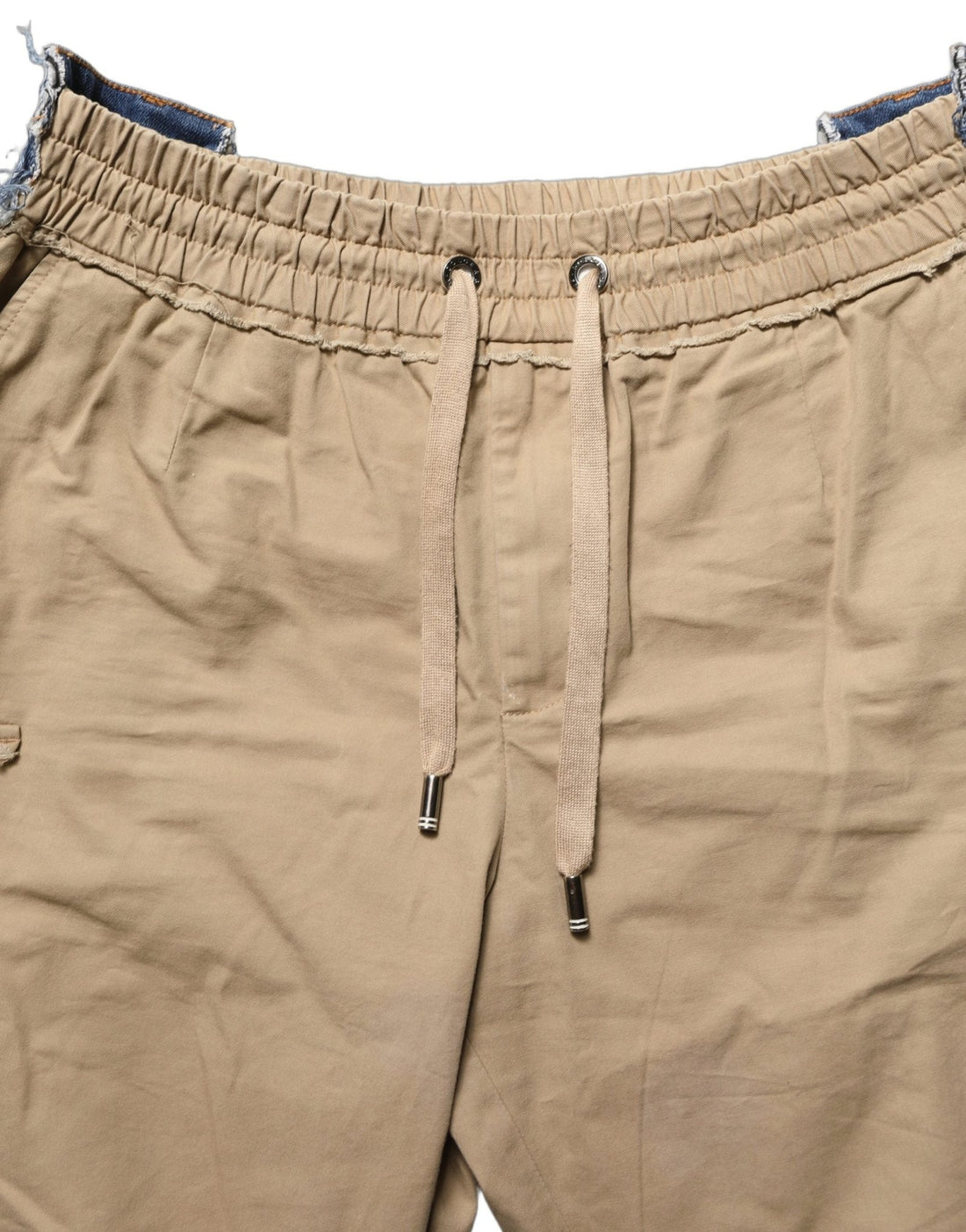 Dolce & Gabbana Beige Cotton Cargo Drawstring Trouser Pants - RIMODA
