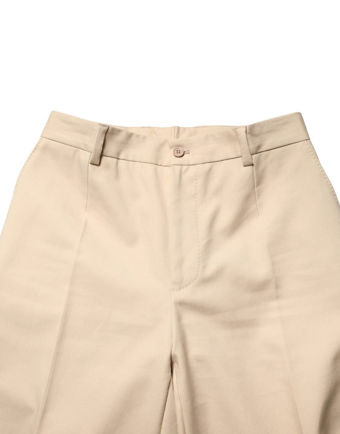 Dolce & Gabbana Beige Cotton Straight Men Dress Trouser Pants - RIMODA