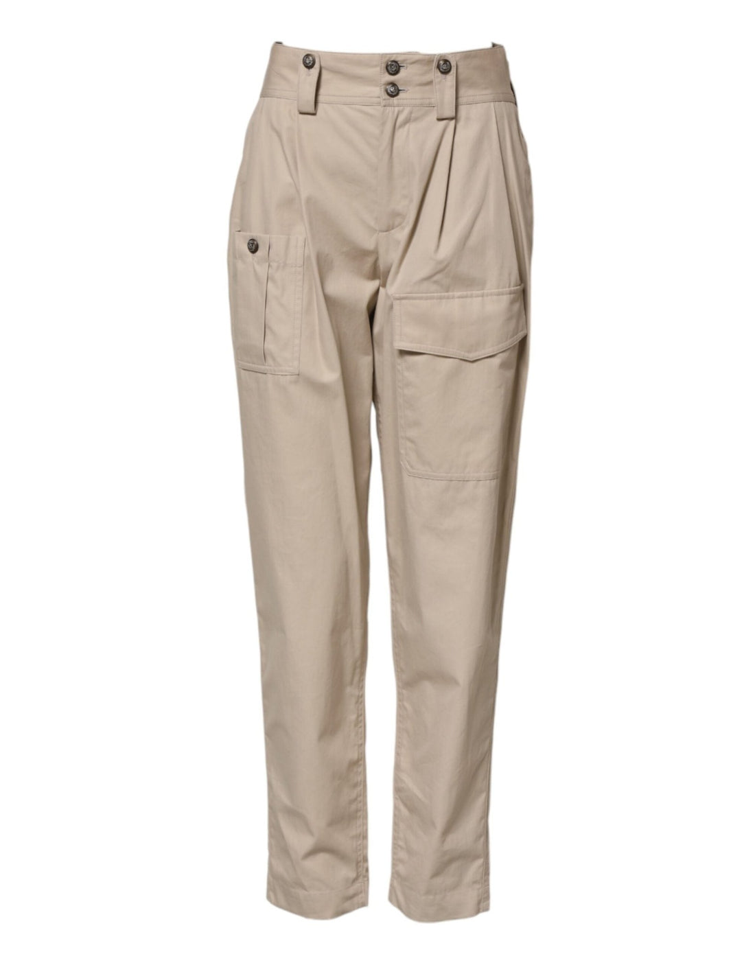 Dolce & Gabbana Beige Cotton Tapered Cargo Men Trouser Pants - RIMODA