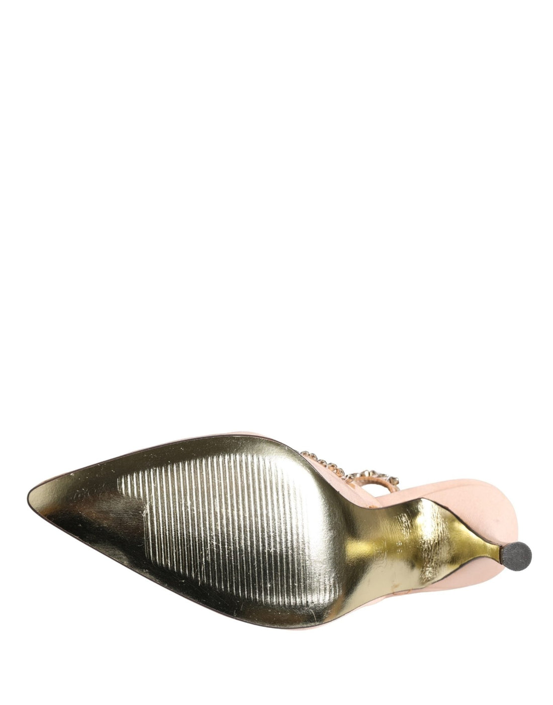 Dolce & Gabbana Beige Crystal Heels Slingbacks Sandals Shoes - RIMODA