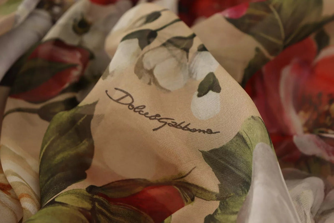 Dolce & Gabbana Beige Floral Sleeveless A-line Mini Dress - RIMODA