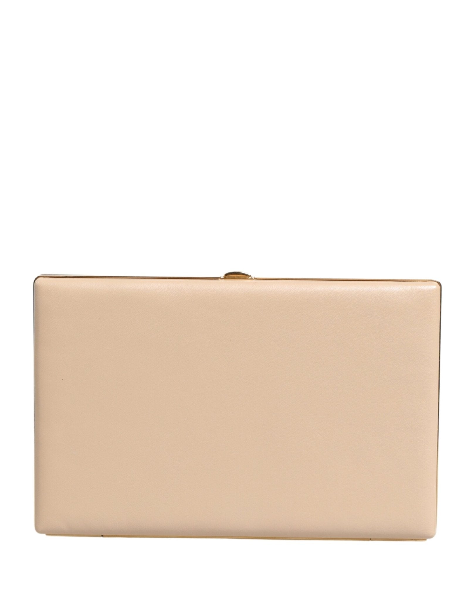 Dolce & Gabbana Beige Lambskin Leather Clutch Evening Women Purse Bag - RIMODA
