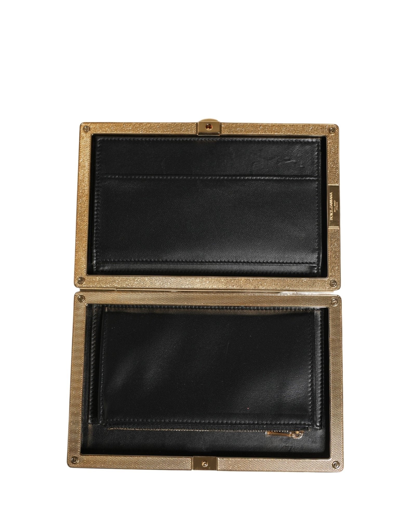 Dolce & Gabbana Beige Lambskin Leather Clutch Evening Women Purse Bag - RIMODA