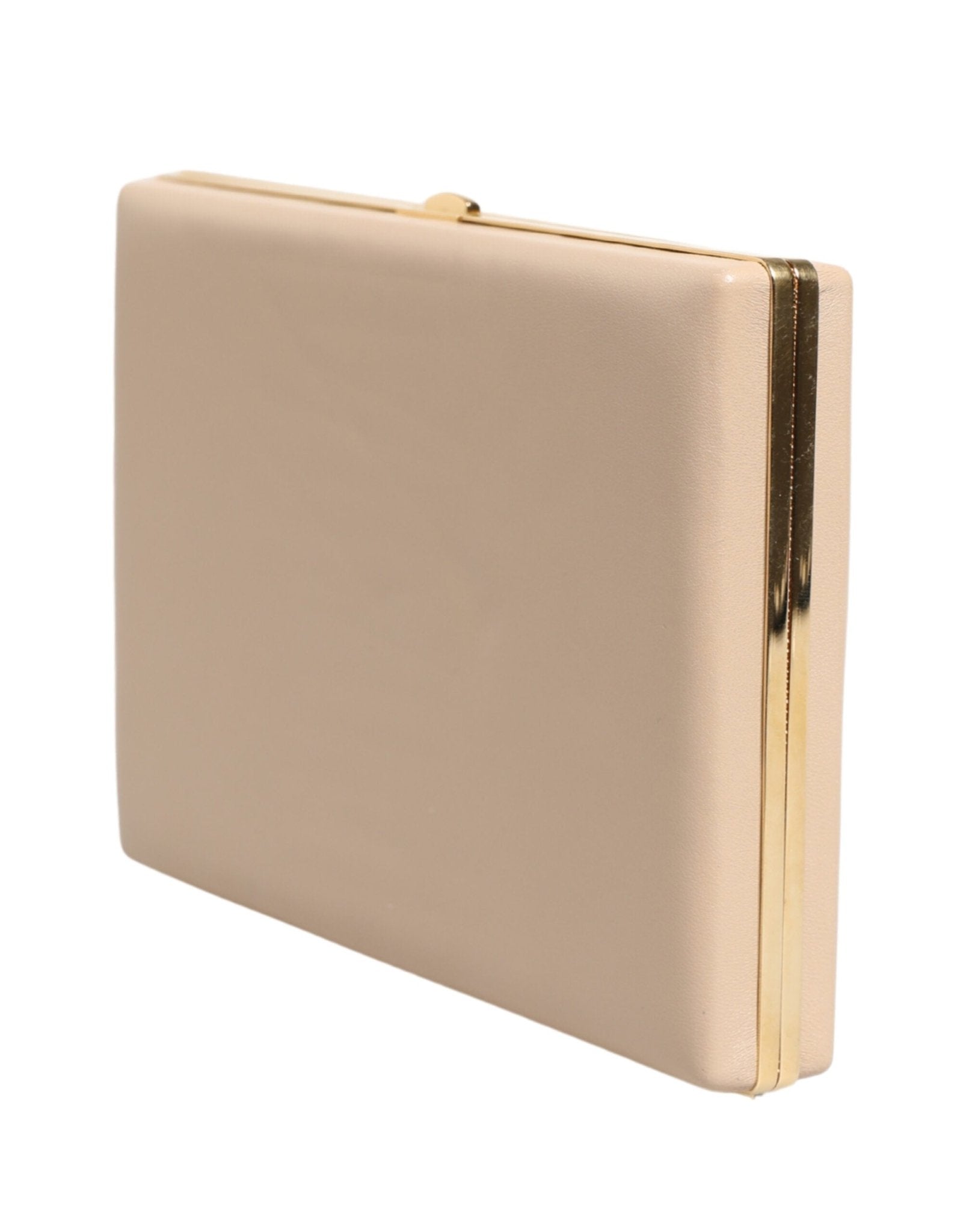 Dolce & Gabbana Beige Lambskin Leather Clutch Evening Women Purse Bag - RIMODA