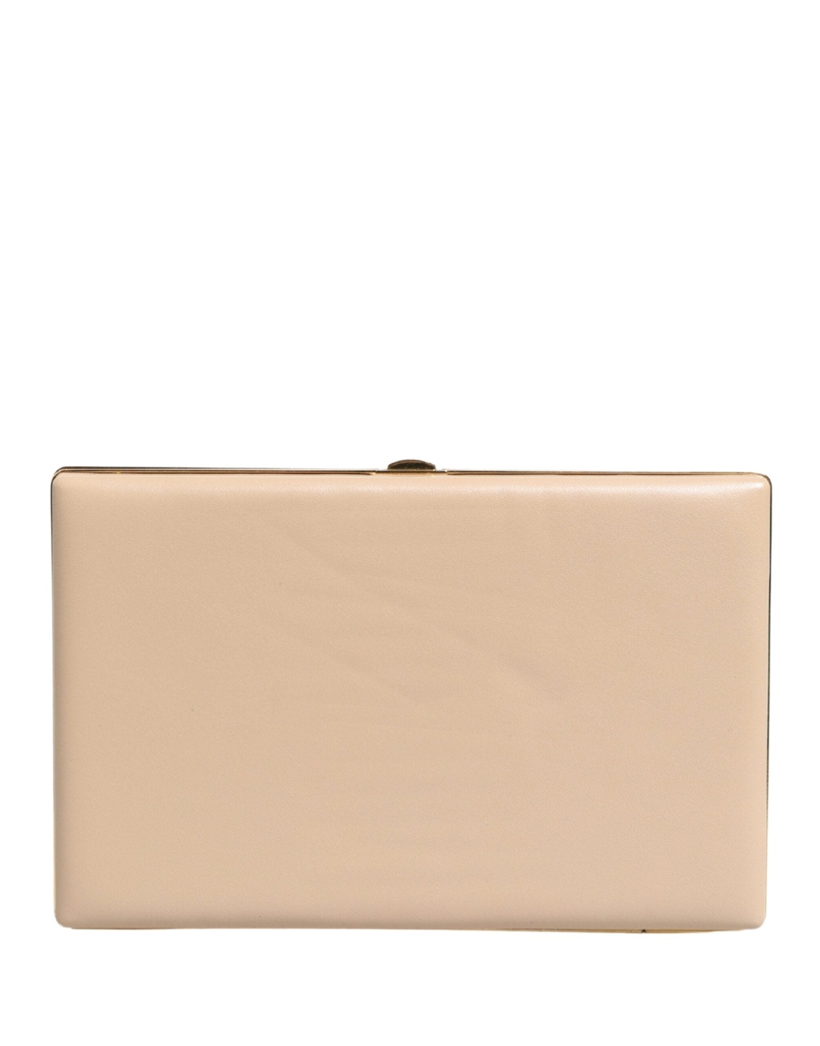 Dolce & Gabbana Beige Lambskin Leather Clutch Evening Women Purse Bag - RIMODA