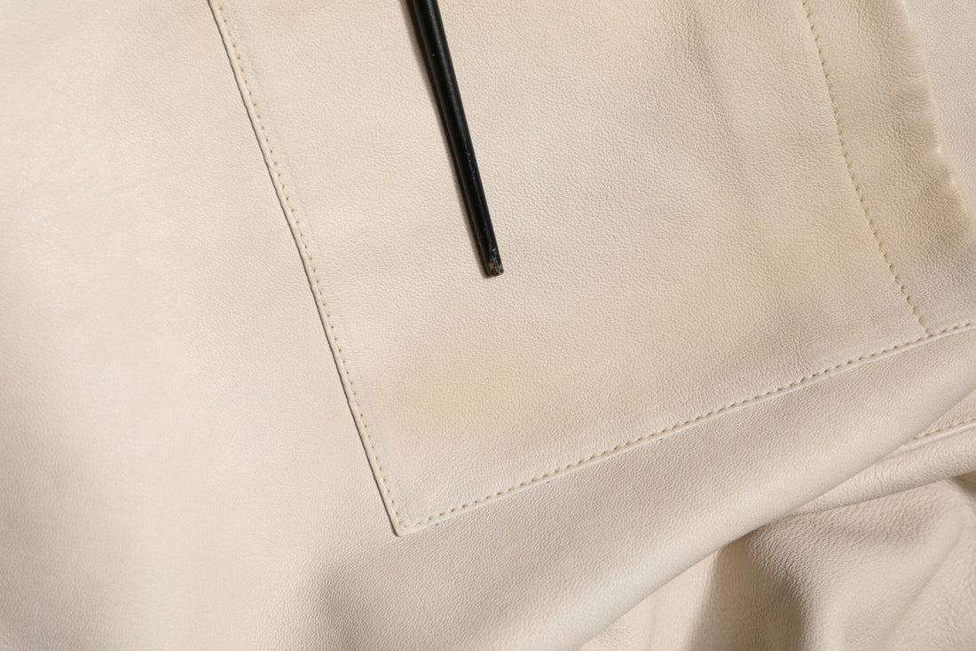 Dolce & Gabbana Beige Leather Button Down Men Casual Shirt - RIMODA