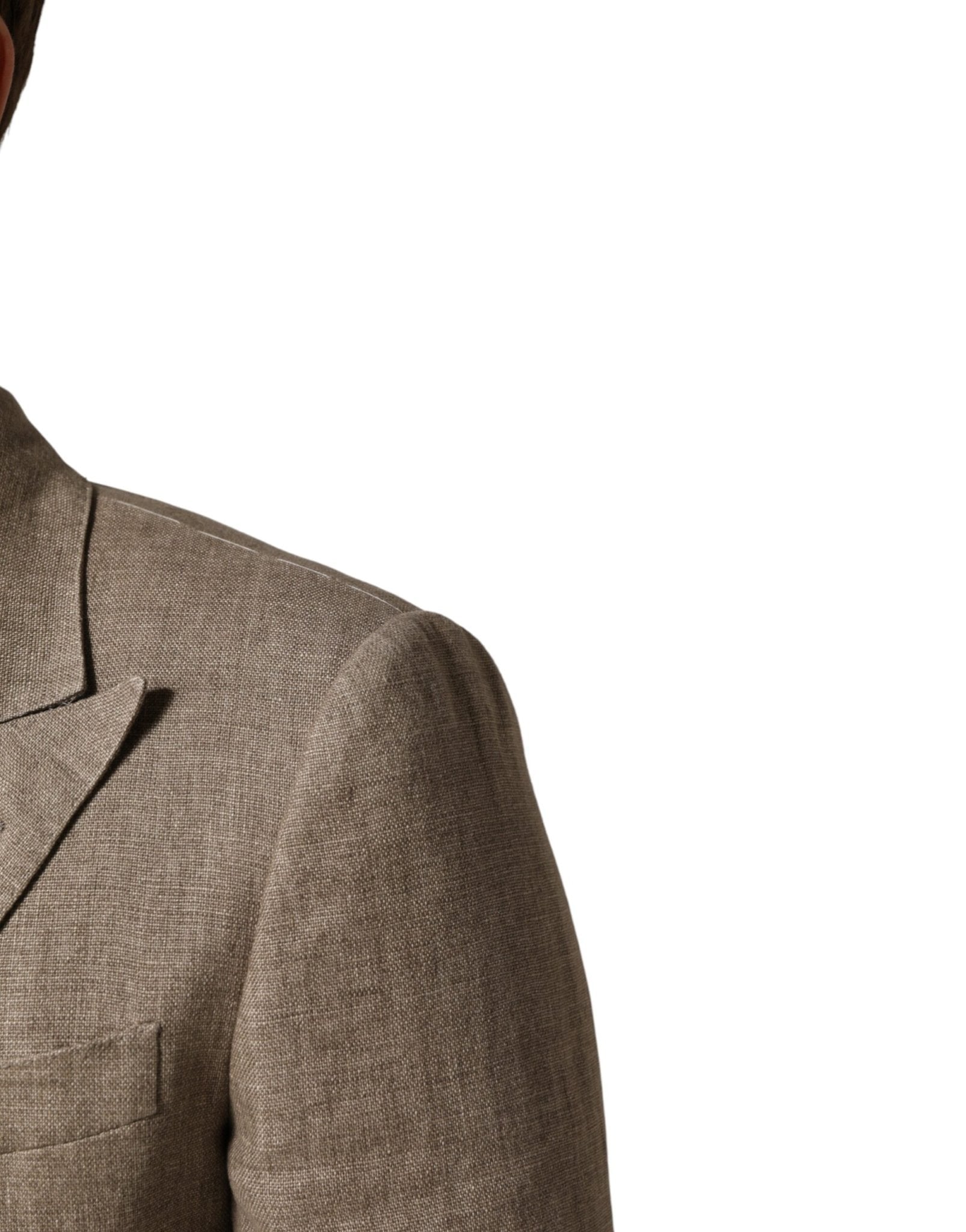 Dolce & Gabbana Beige Linen Double Breasted 2 Piece Men Suit - RIMODA