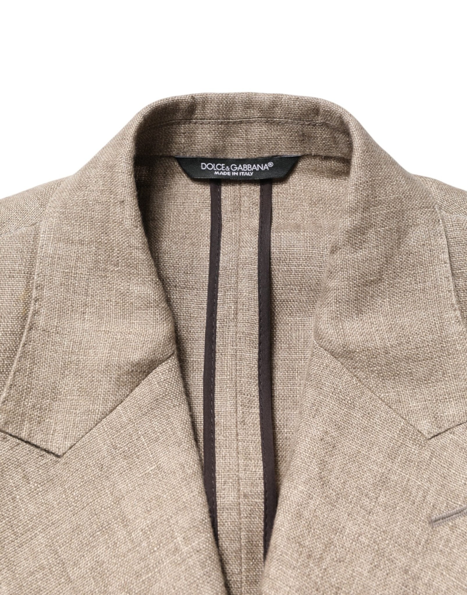 Dolce & Gabbana Beige Linen Double Breasted 2 Piece Men Suit - RIMODA