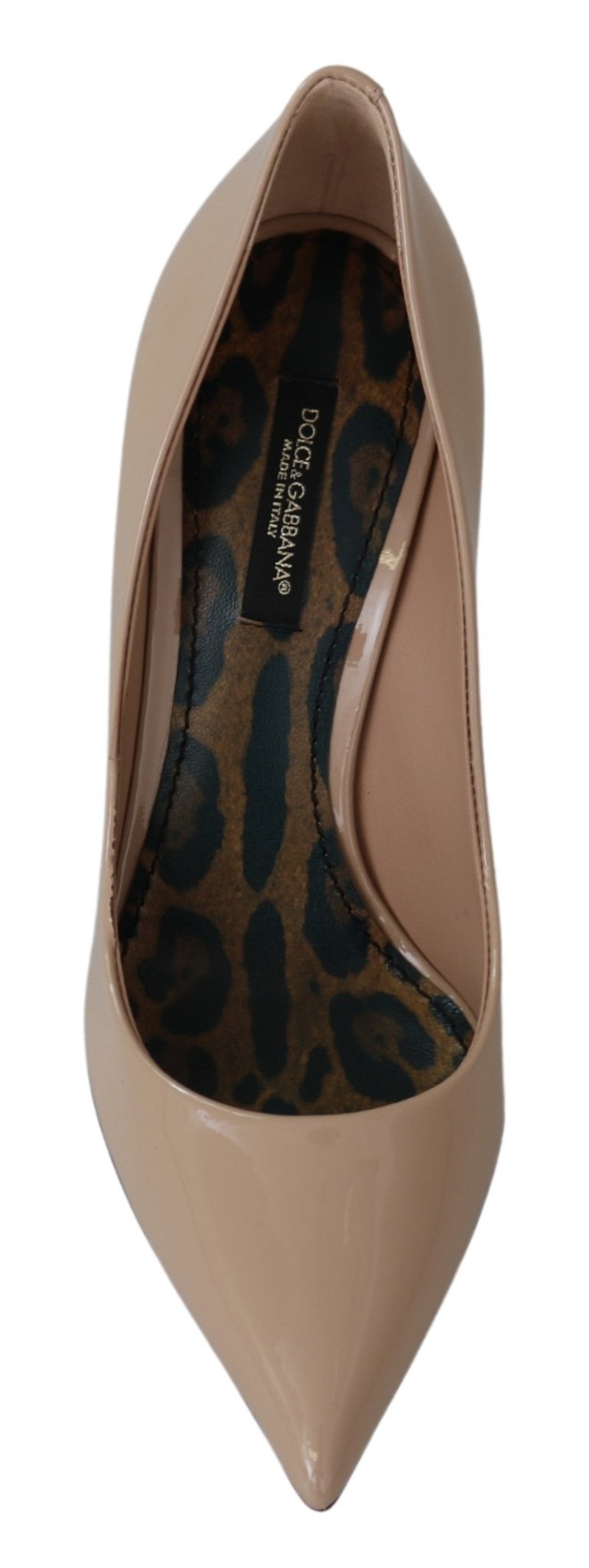 Dolce & Gabbana Beige Patent Leather Stiletto Heel Pumps - RIMODA