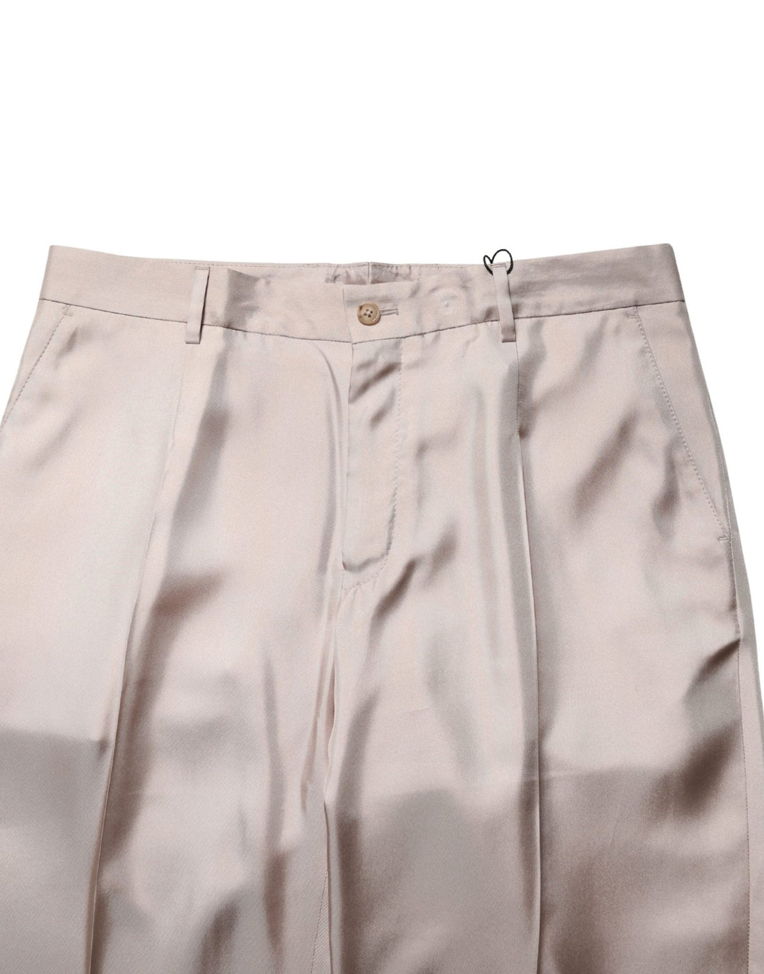 Dolce & Gabbana Beige Silk Straight Formal DressTrouser Pants - RIMODA