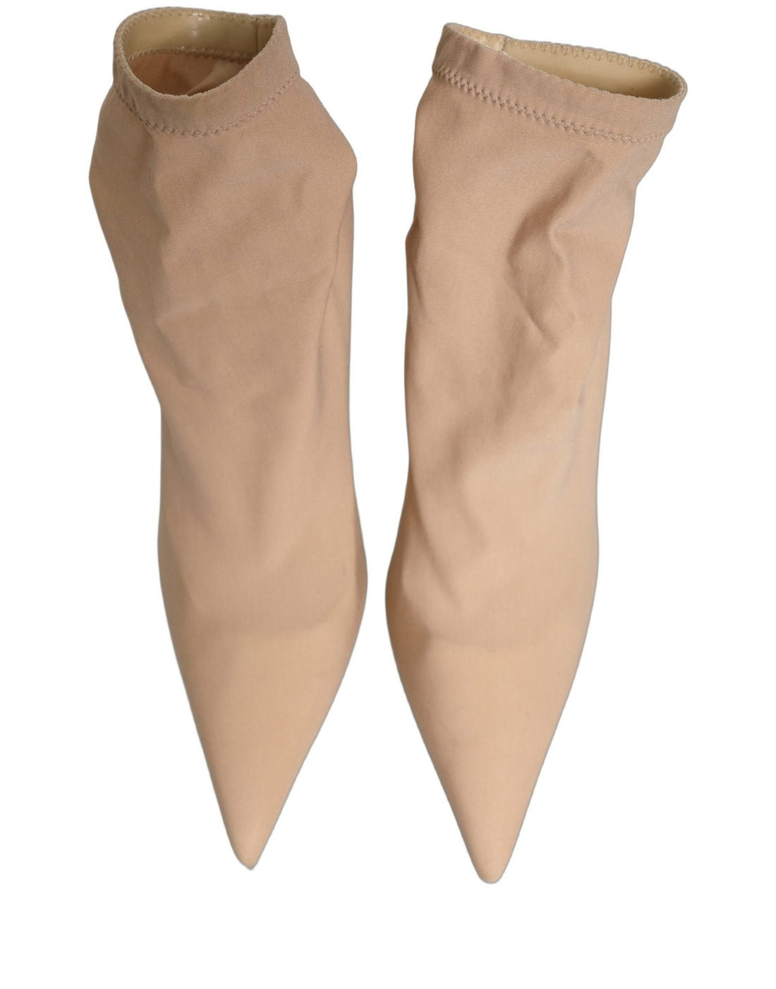 Dolce & Gabbana Beige Stretch Socks Heels Ankle Boots Shoes - RIMODA