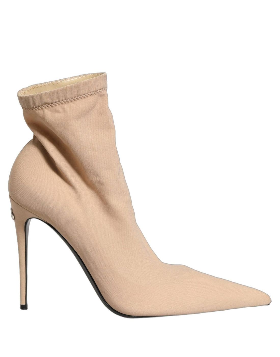 Dolce & Gabbana Beige Stretch Socks Heels Ankle Boots Shoes - RIMODA