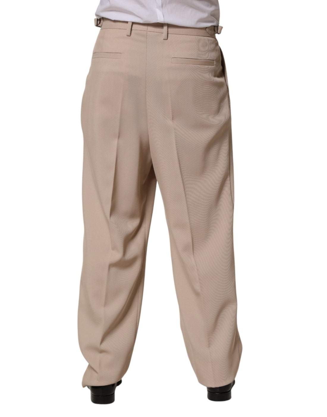 Dolce & Gabbana Beige Stretch Straight Men Dress Trouser Pants - RIMODA