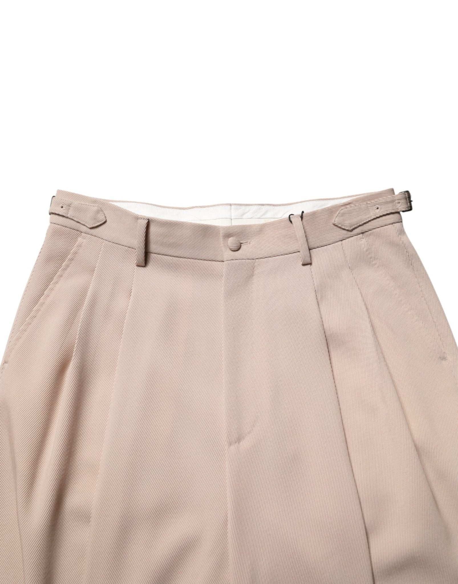 Dolce & Gabbana Beige Stretch Straight Men Dress Trouser Pants - RIMODA