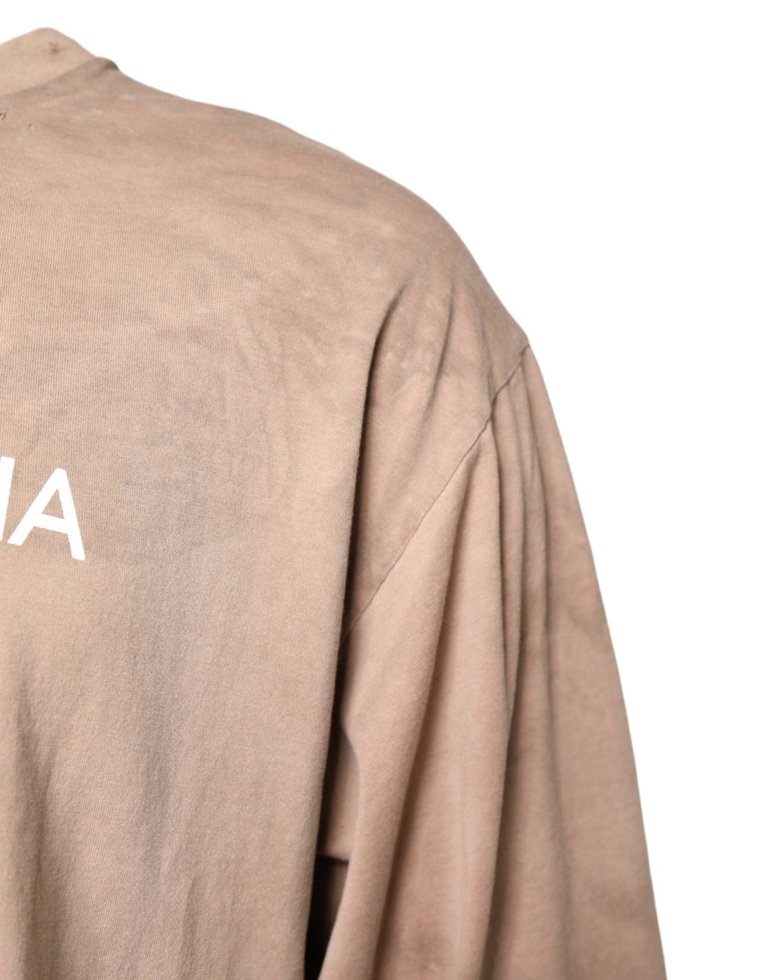 Dolce & Gabbana Beige Tie Dye Logo Print Cropped T-shirt - RIMODA