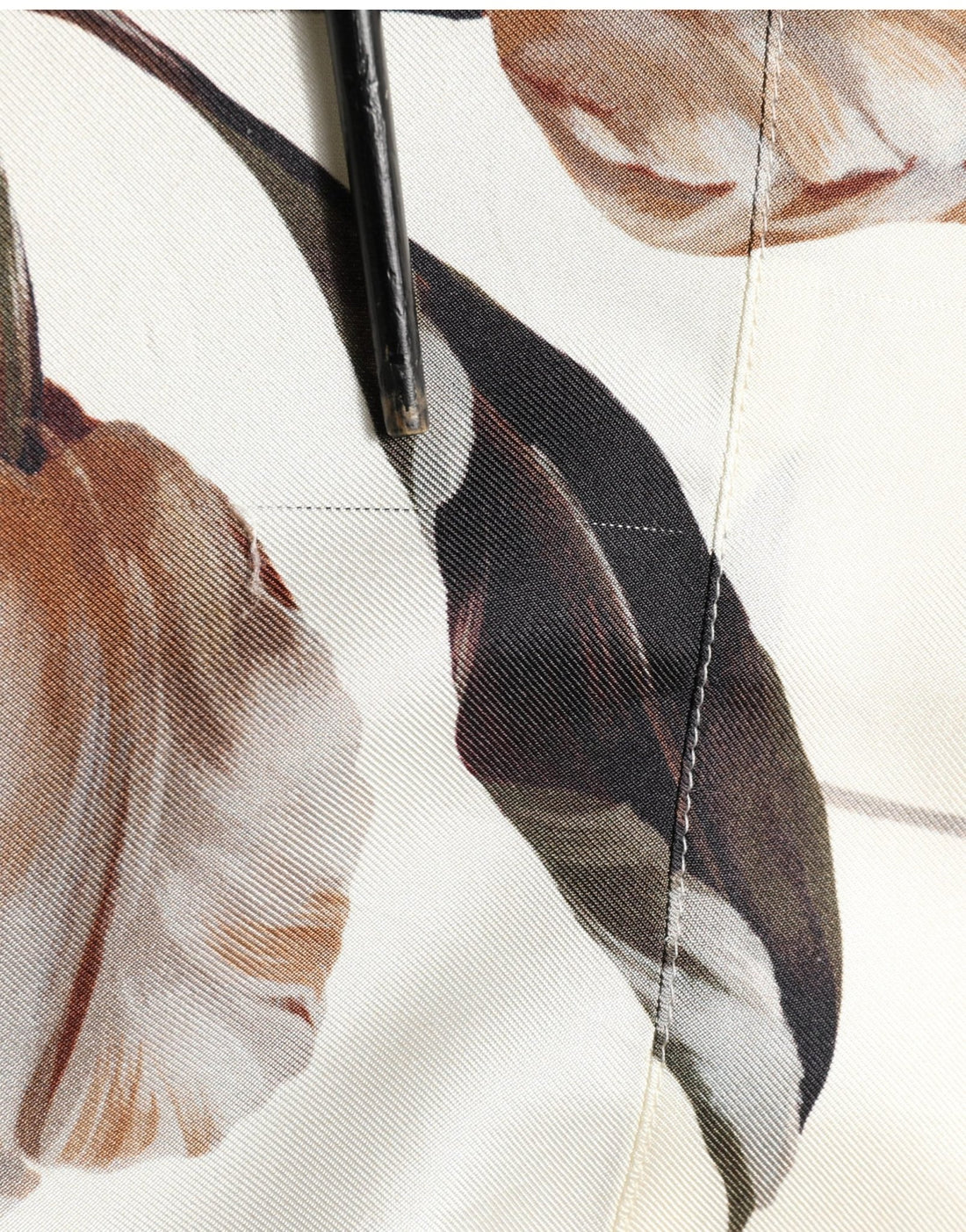 Dolce & Gabbana Beige Tulip Print Silk Short Sleeves Shirt - RIMODA