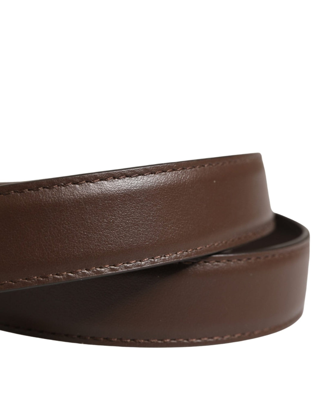 Dolce & Gabbana Belt Men Brown Classic Leather Metal Buckle Belt - RIMODA