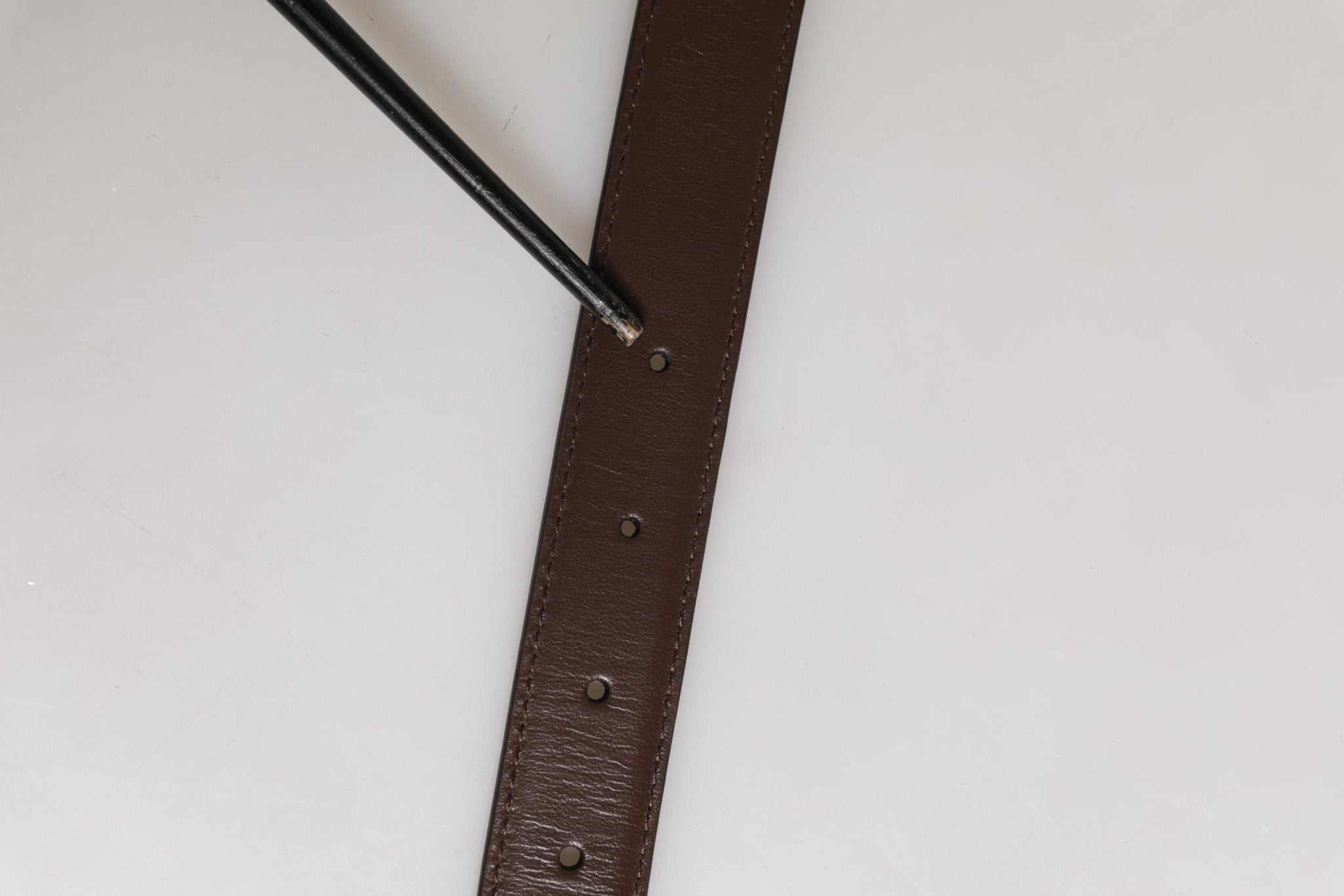 Dolce & Gabbana Belt Men Brown Classic Leather Metal Buckle Belt - RIMODA