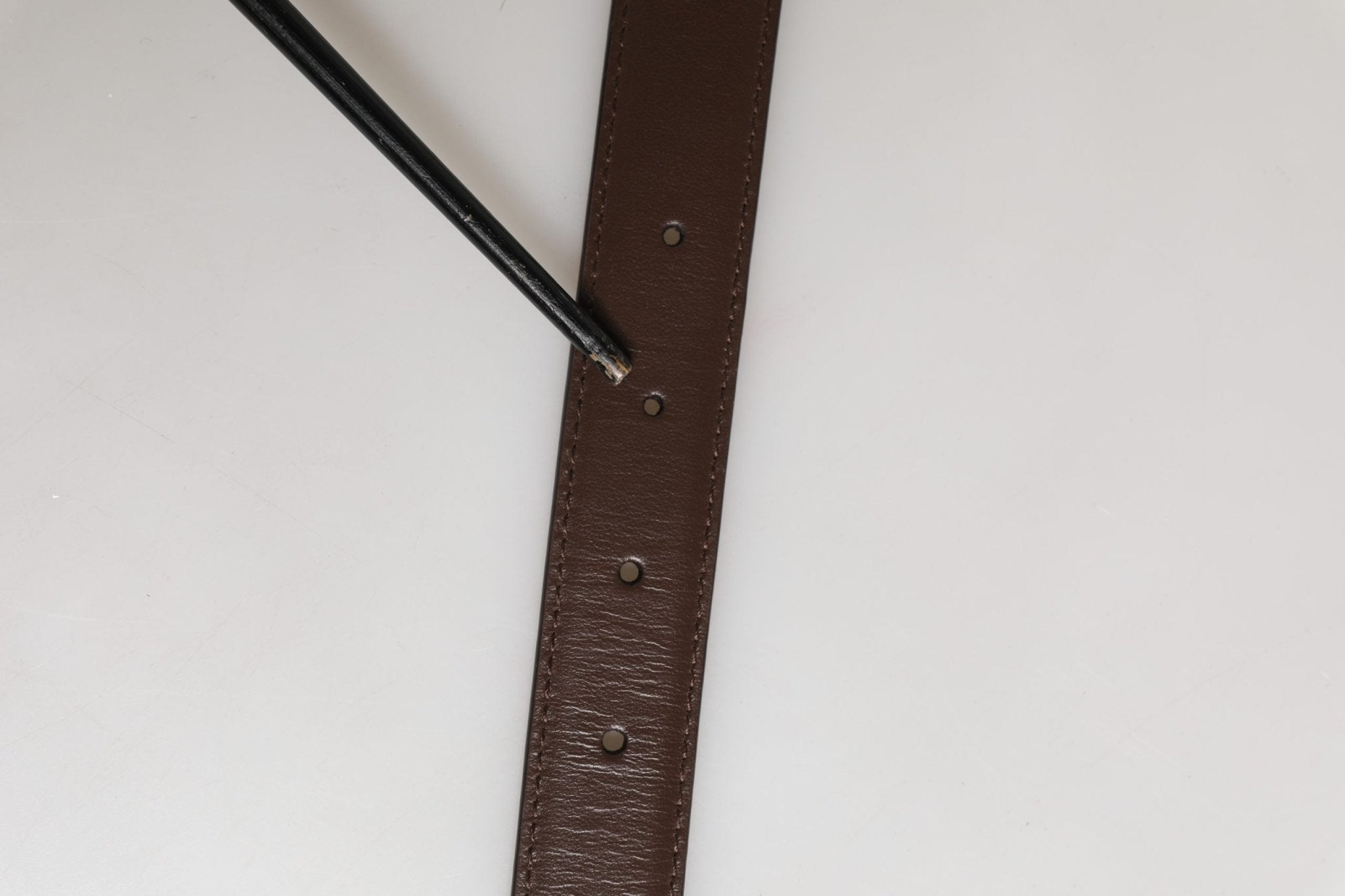 Dolce & Gabbana Belt Men Brown Classic Leather Metal Buckle Belt - RIMODA